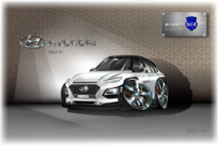 Karikatur Hyundai Kona Vertex